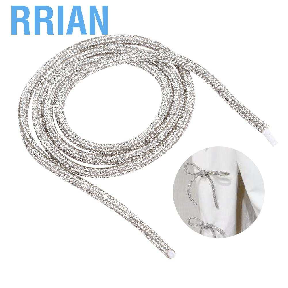 Rrian Cuộn Dây Ruy Băng Đính Đá Dài 1m Cho Trang Trí Tiệc Cưới