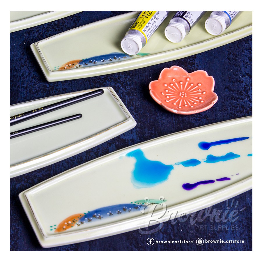 [SỨ Nhật] Dĩa Sứ phong cách Nhật dùng làm bảng pha màu nước