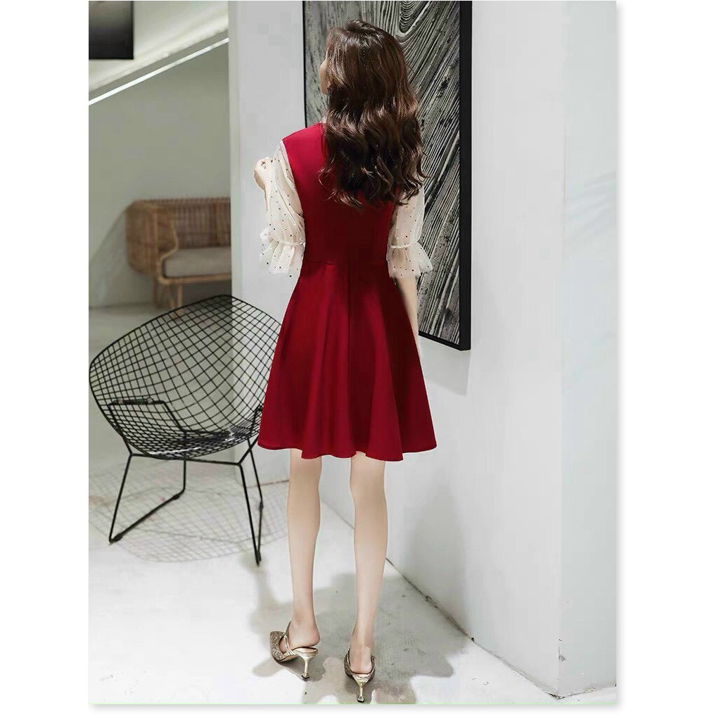 ĐẦM XÒE NỮ DỰ TIỆC PHỐI LƯỚI NƠ TIỂU THƯ ĐÀI CÁC