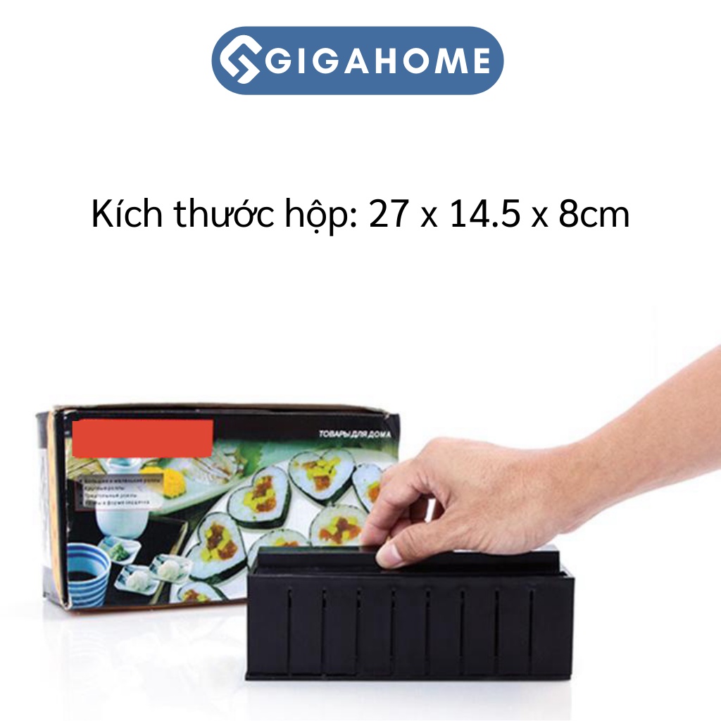 Bộ Khuôn Dụng Cụ Làm Sushi, Cơm Cuộn GIGAHOME 10 Món Tiện Lợi, Nhanh Chóng 3778