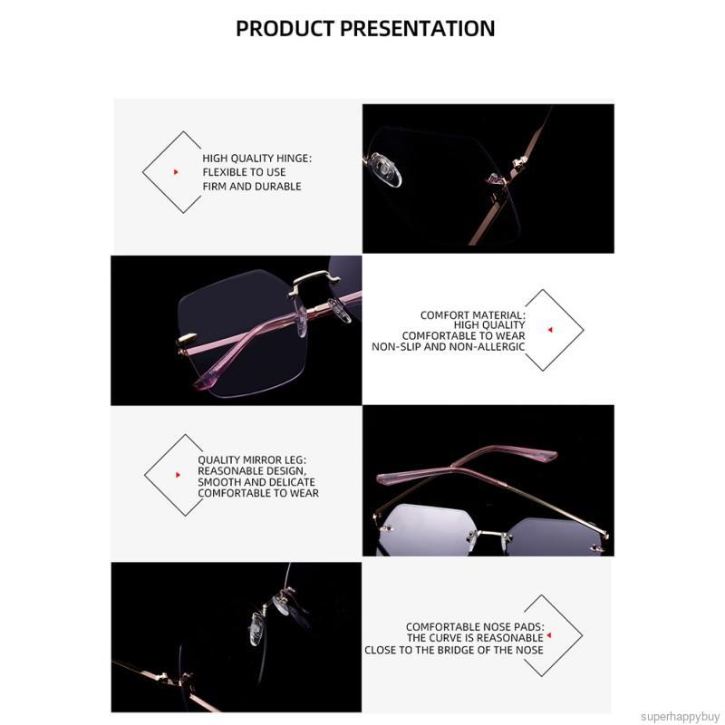 Kính mát không gọng thời trang phong cách retro