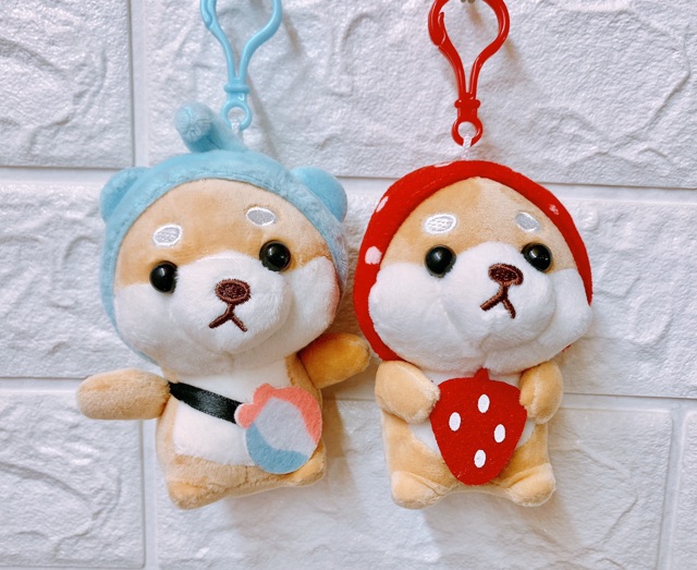 Móc khóa thú bông cún Shiba siêu cute - quà lưu niệm