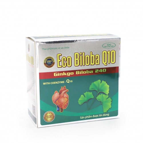 Eco Biloba Q10 Ginkgo Biloba 240 – Đại Uy – Hộp 10×11 viên (Hộp)