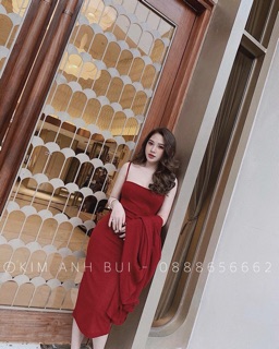 St- set đầm 2 dây kèm khoác