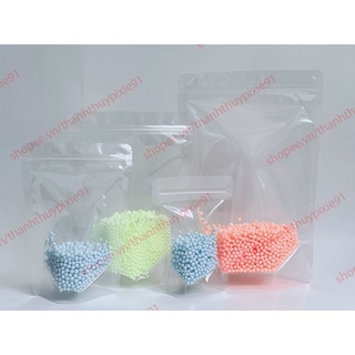 50 cái Túi Zip trong suốt đáy đứng đựng thực phẩm bánh kẹo
