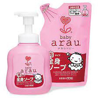 Combo sữa tắm gội arau baby 450ml - túi sữa tắm gội arau baby 400ml