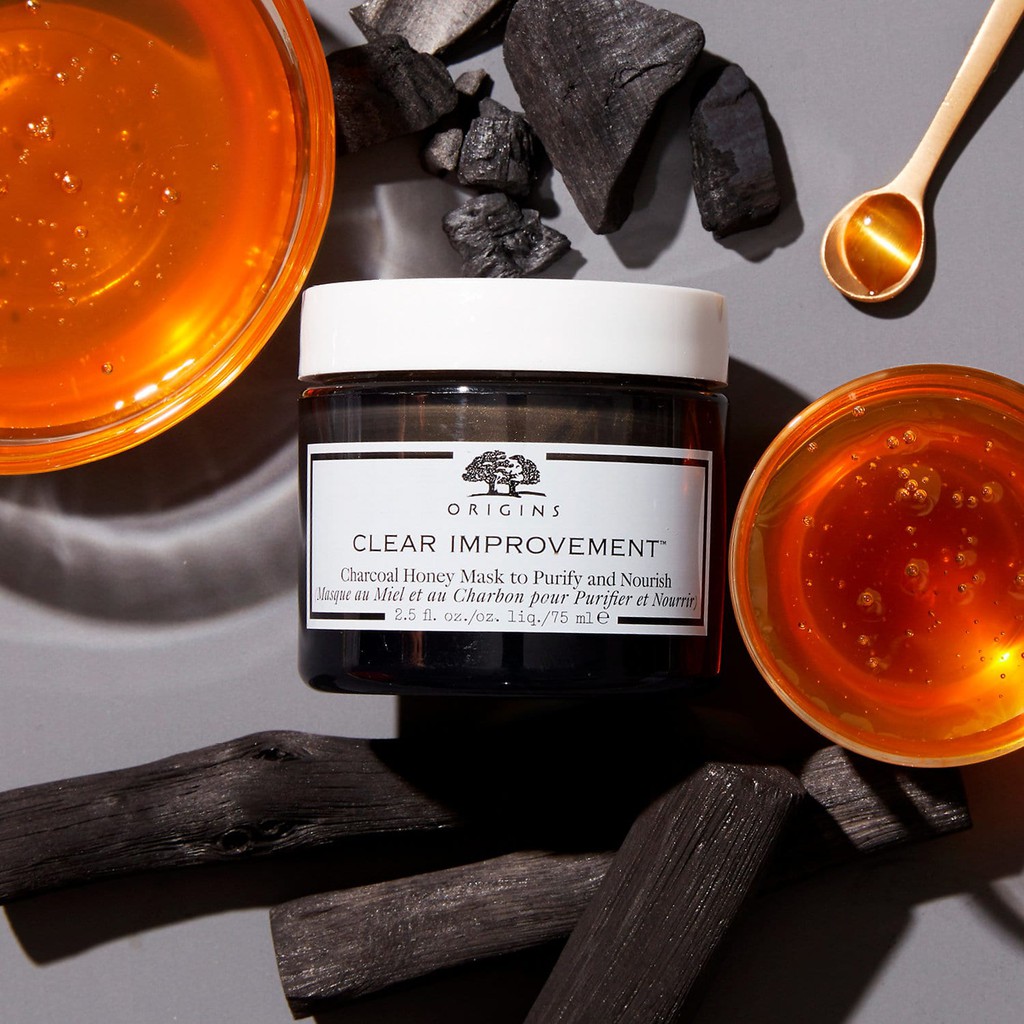 ORIGINS 🌿 Mặt nạ dưỡng da Clear Improvement™ Charcoal Honey Mask to Purify and Nourish