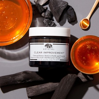 [CÓ HÓA ĐƠN LOTTEDUTYFREE] Mặt nạ thải độc Origins  CLEAR IMPROVEMENT CHARCOAL HONEY MASK TO PURIFY AND NOURISH 75ml