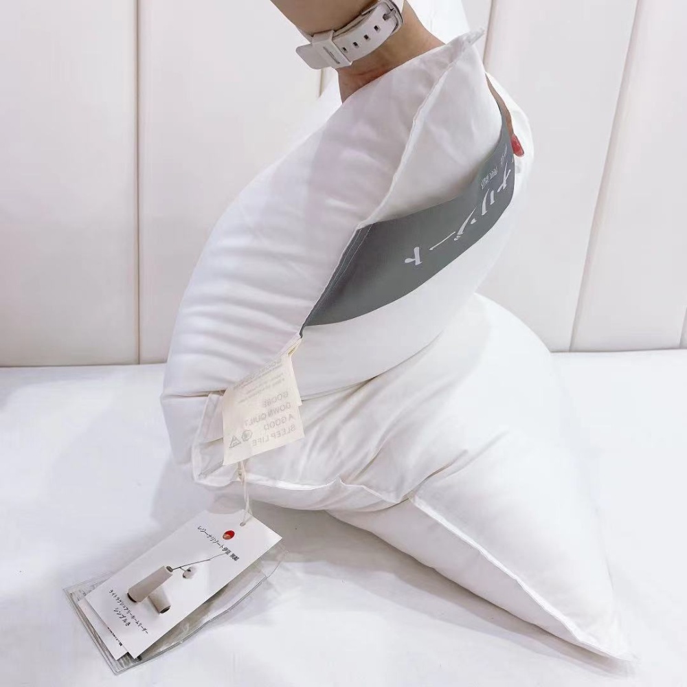 Ruột gối lông vũ nhật bản cao cấp vải kháng khuẩn mềm mại dòng gối thấp chống mỏi vai gáy XIAOMINI