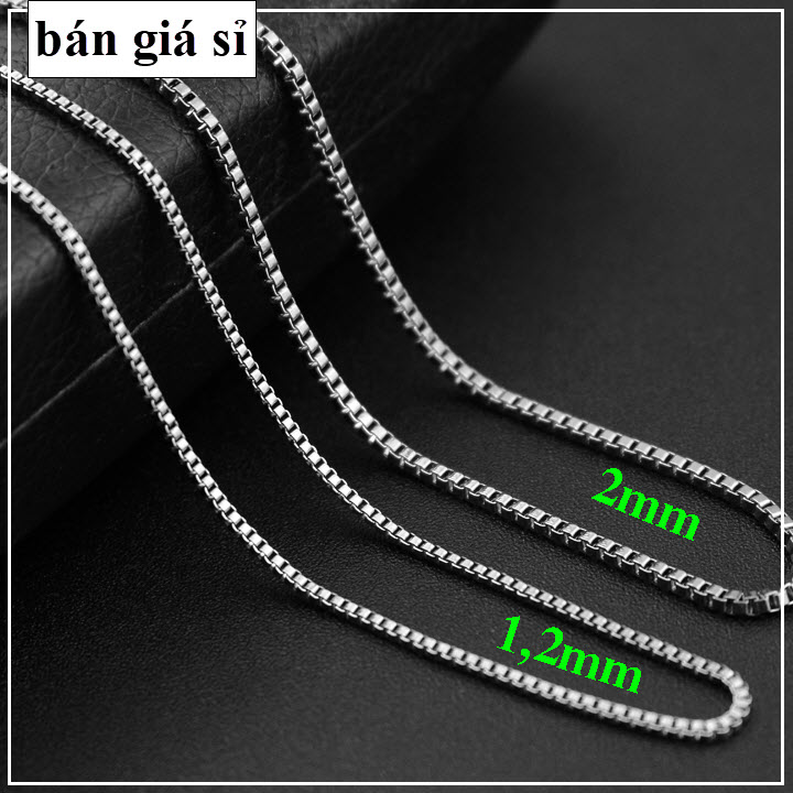 Dây chuyền nam nữ inox cao cấp kiểu ô vuông không mặt, không đen vĩnh viễn giá hủy diệt