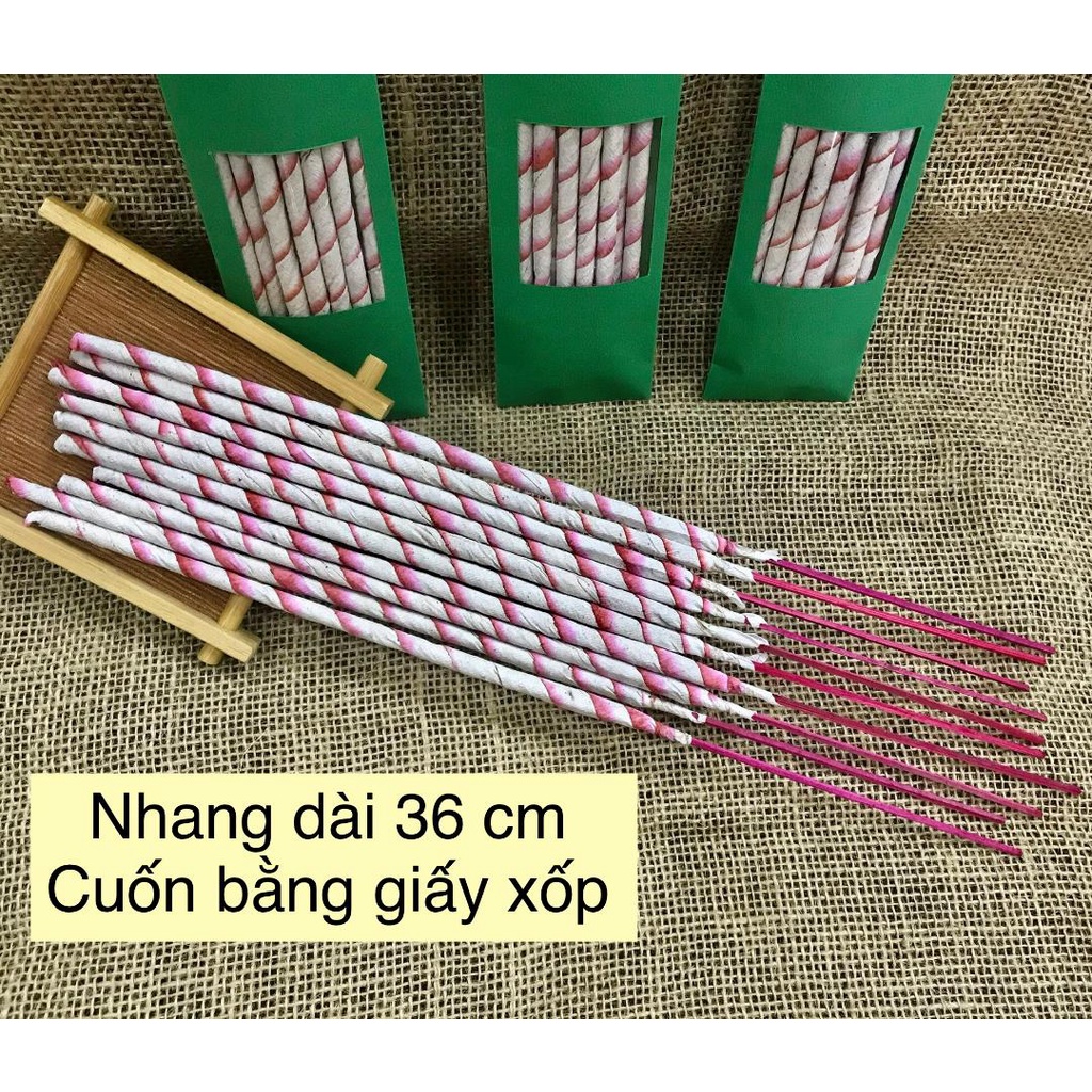 HƯƠNG (NHANG) BÀI THÁI BÌNH ĐẶC BIỆT CUỘN THỦ CÔNG BẰNG GIẤY XỐP - THƠM NGỌT ẤM VÀ NGẬY, CÓ HẬU- TANU STORE