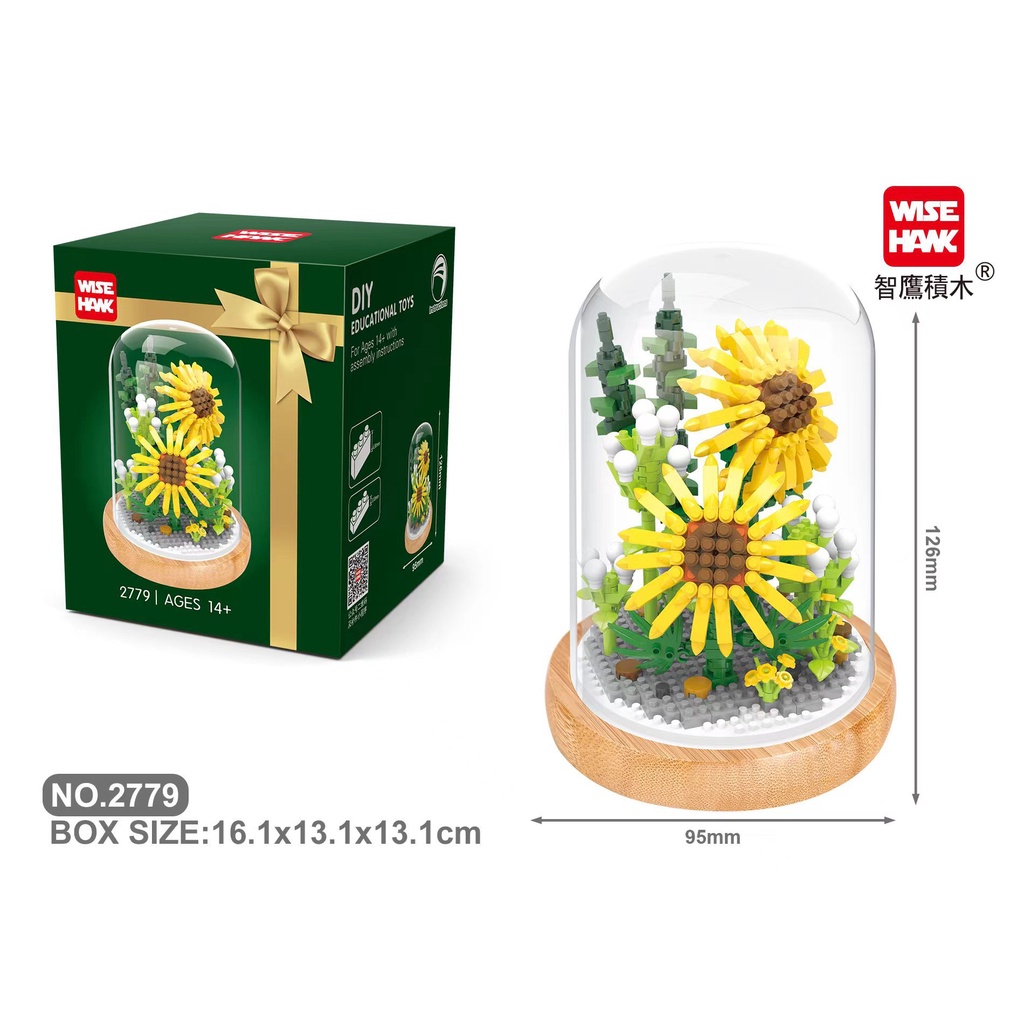 Bộ Đồ Chơi Lắp Ráp Hình Bông Hoa Dành Cho Bé 2775-2778