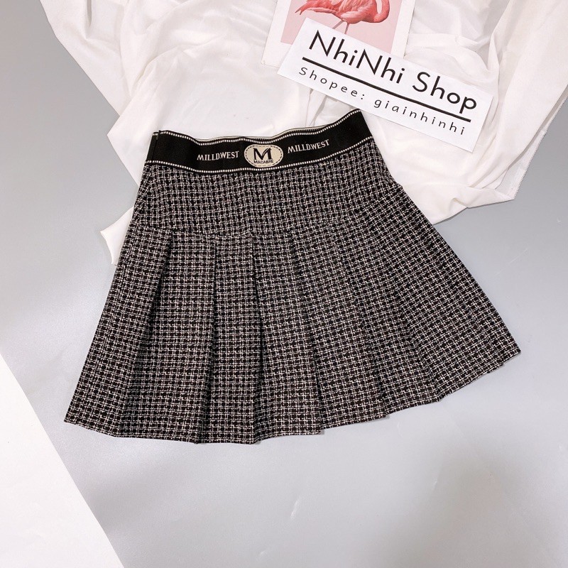 Chân váy xếp ly chất dạ dày dặn có quần trong, Chân váy dạ dáng xòe cạp chun CV1522 - NhiNhi Shop | BigBuy360 - bigbuy360.vn