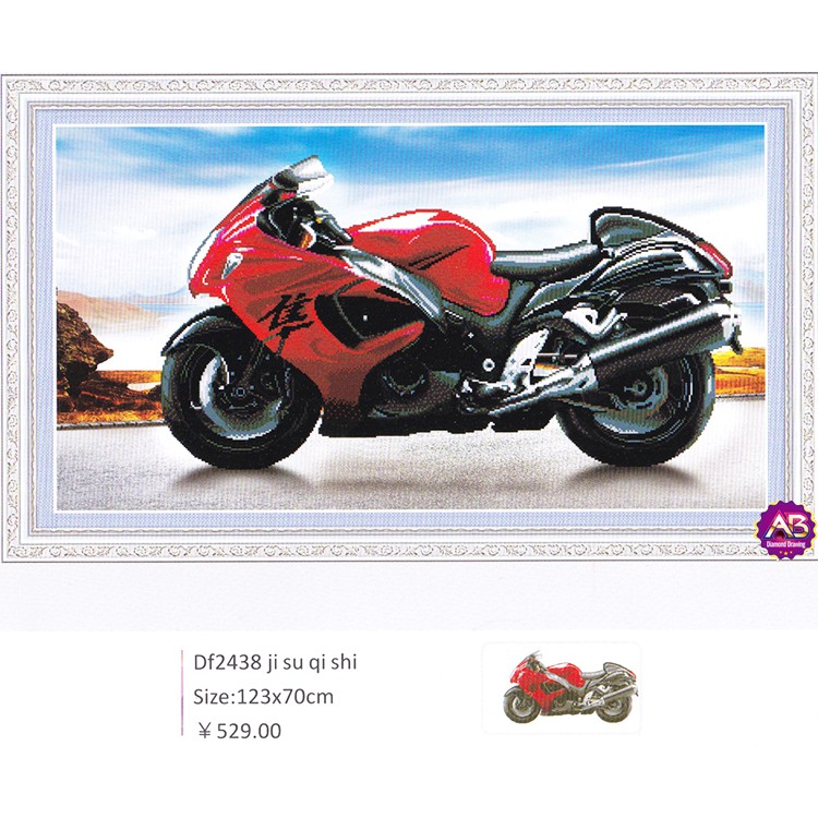 Tranh Đính Đá ABC 3D Xe Moto DF2438 (TRANH TỰ ĐÍNH) KT:123X70CM