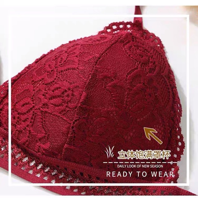 Áo bralete móc cài sau ren mềm co giản ms 7311