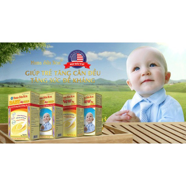 Cốm Mama Sữa Non Baby A0 Gold GP France – Tăng cường tiêu hóa, đề kháng, khắc phục biếng ăn