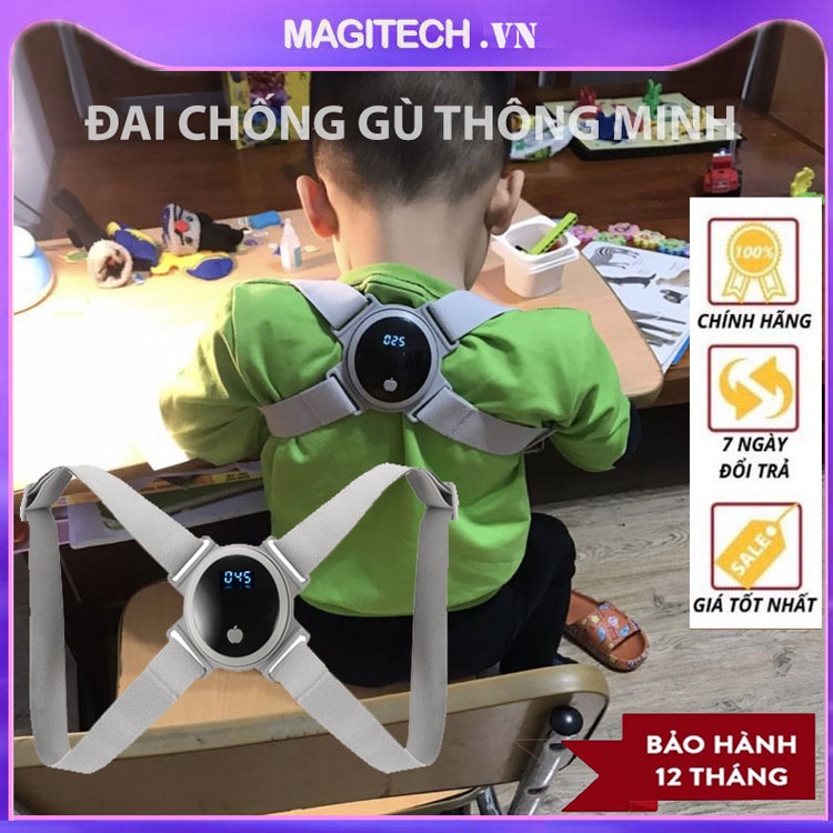 Đai Chống Gù Lưng Điện Tử Thông Minh- Báo Rung Khi Ngồi Sai Tư Thế dành cho người lớn và trẻ nhỏ