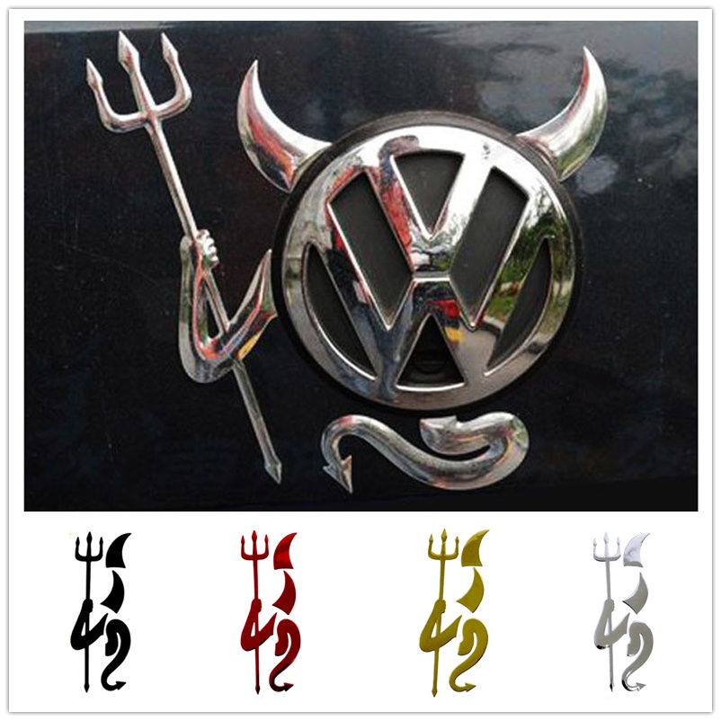 Miếng Dán Trang Trí Ngoại Thất Xe Hơi Hình Quỷ Nhỏ 3d Dễ Thương