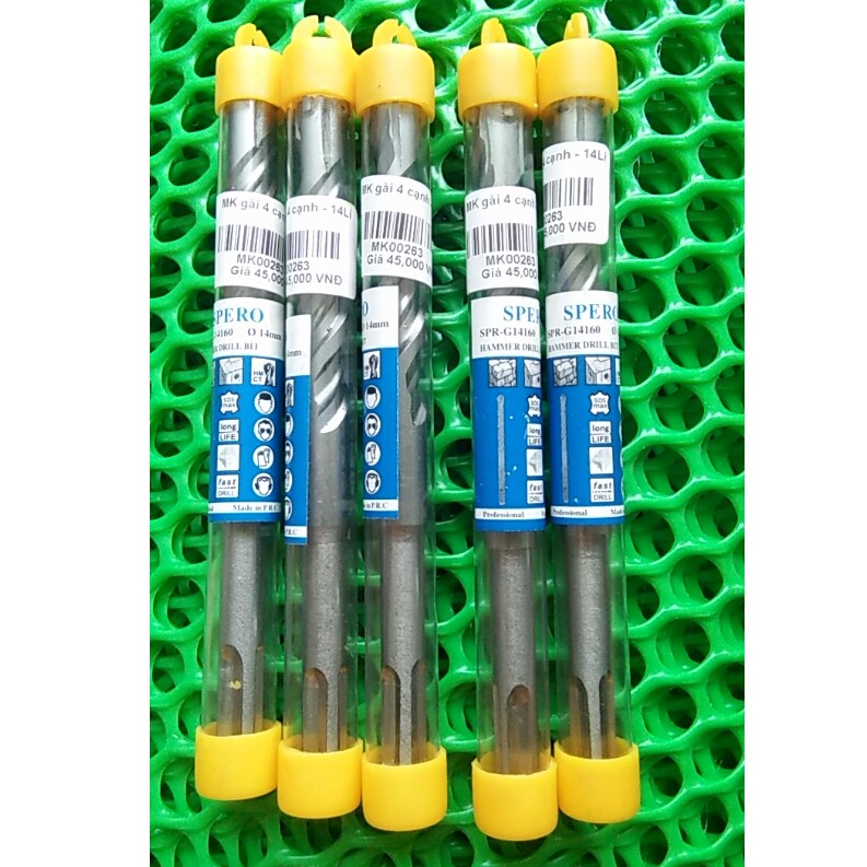 Mũi khoan bê tông 4 cạnh Spero 14li - 160 mm