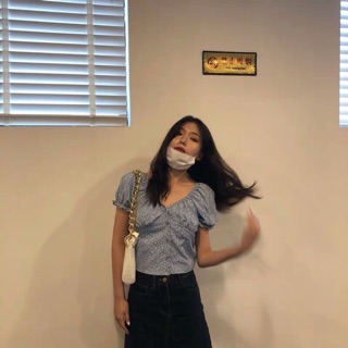 Áo Croptop Hoa Nhí ( Có ảnh thật )