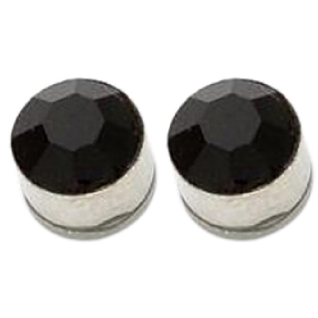 Cặp khuyên tai nam châm hút thiết kế nút tròn đá sang trọng trẻ trung dành cho nam và nữ