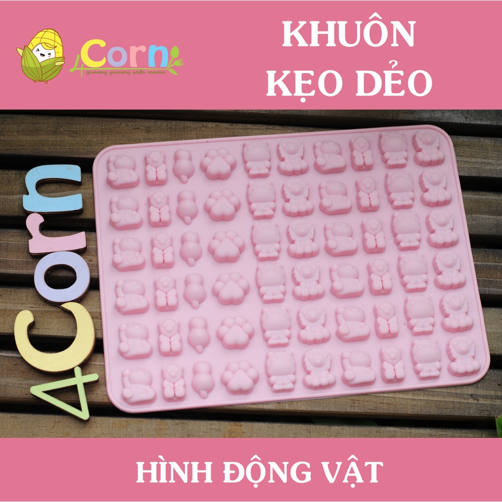 Khuôn silicon làm kẹo dẻo (chip chip), làm thạch - Tặng kèm công thức