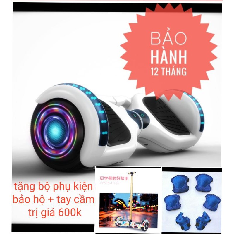 Xe điện cân bằng 6,5inch loa bluetooth và đèn led (tặng bộ phụ kiện,bảo hành 12 tháng)