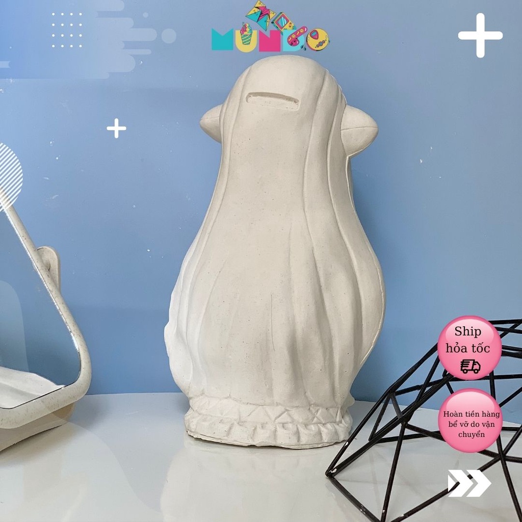 Tượng tô màu (có màu cọ) cao cấp chọn mẫu SIZE XXL CÔ BÉ TỘC ELF, tượng thạch cao MUNDO