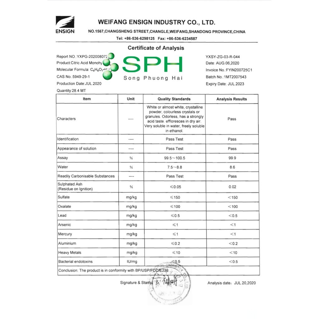 1kg Bột Chanh_Acid Citric (HSD 01/08/2024)