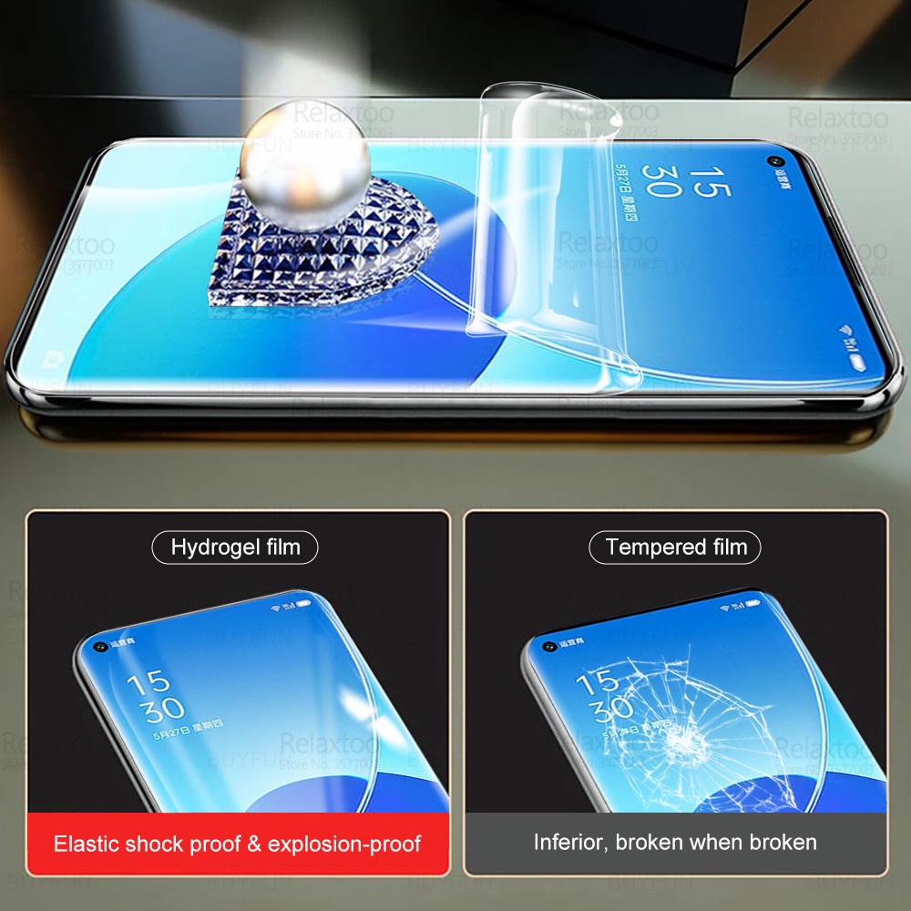 3 miếng dán bảo vệ màn hình hydrogel mềm cong cho Oppo Reno6 Pro Reno 6 Z 6Z 6Pro On Reno6Z Reno6Pro