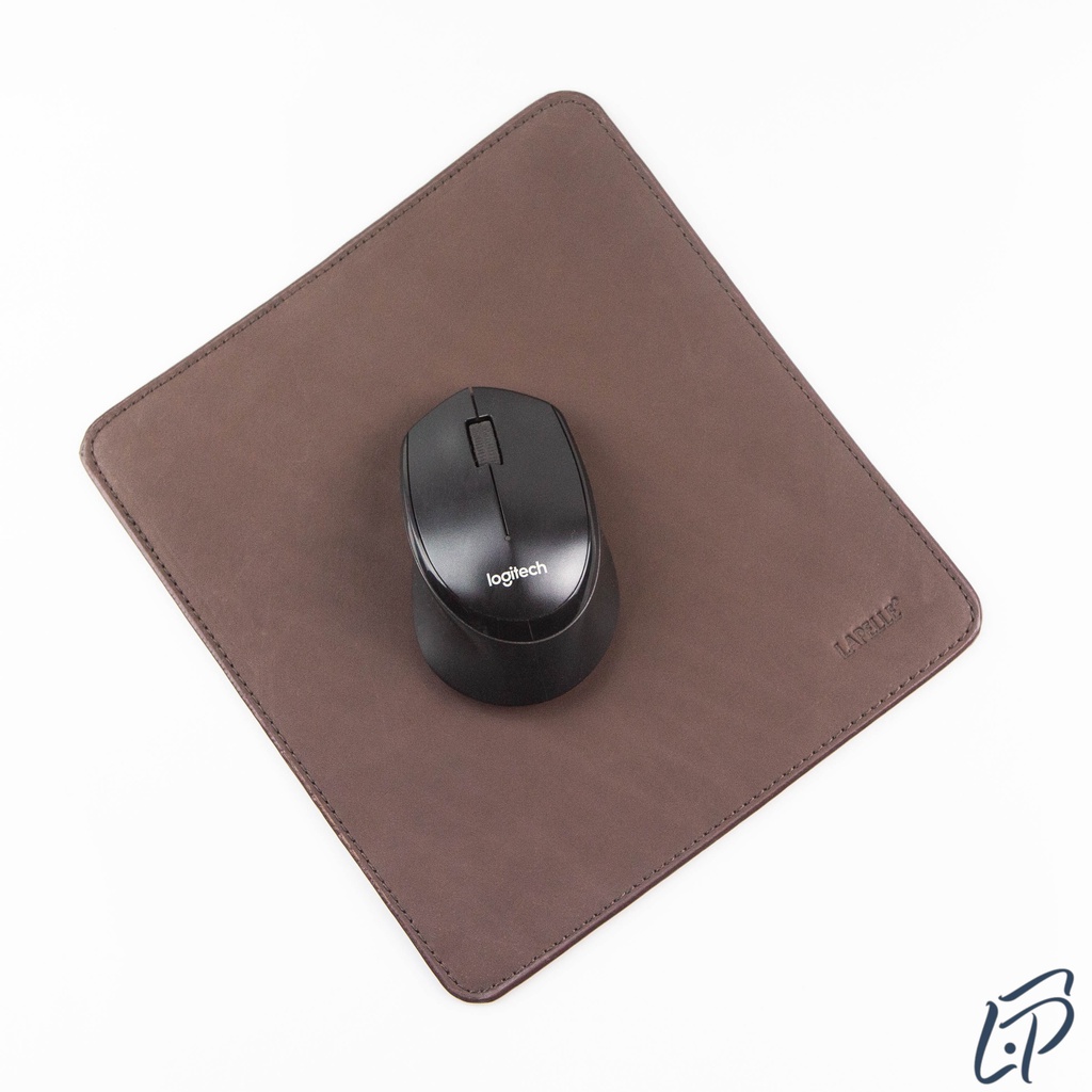 Bàn di chuột, miếng lót chuột bằng da bò thật kích thước 21.5 x 25 cm - Mouse Pads Leather LAPELLE