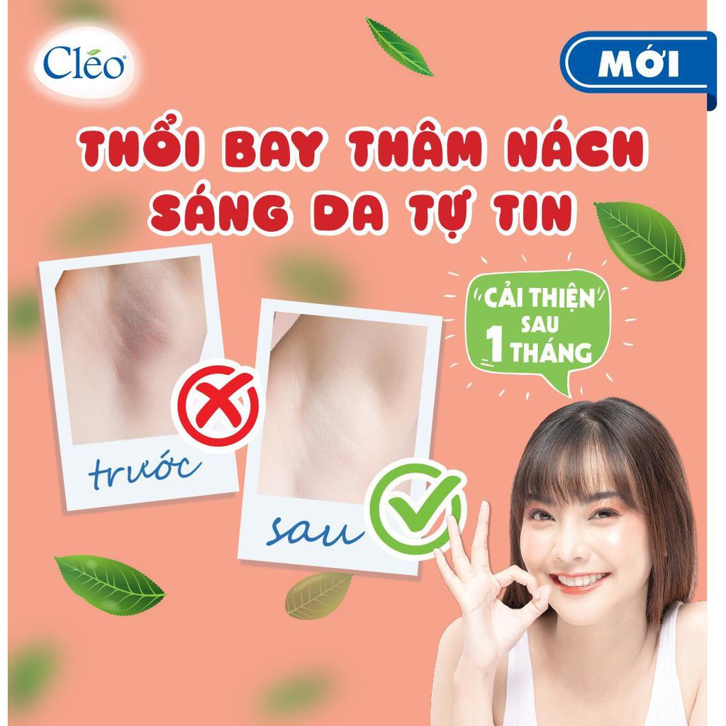 Combo Kem Giảm Thâm nách Cleo 35g, Lotion Tẩy lông Cleo 90ml và Gel dịu da chậm mọc lông Cleo 50g