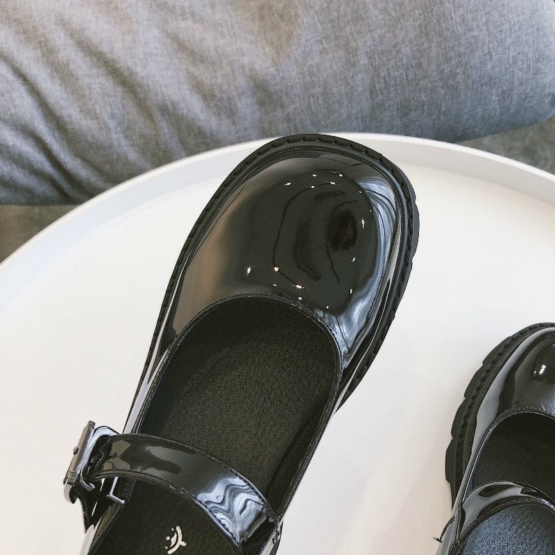 Giày Lolita đế cao 6cm phong cách vintage ulzzang chất da Pu mềm mịn không đau chân