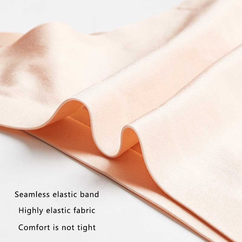 women luxury ice silk panties seamless thong M-3XL oversized briefs plain smooth underwear