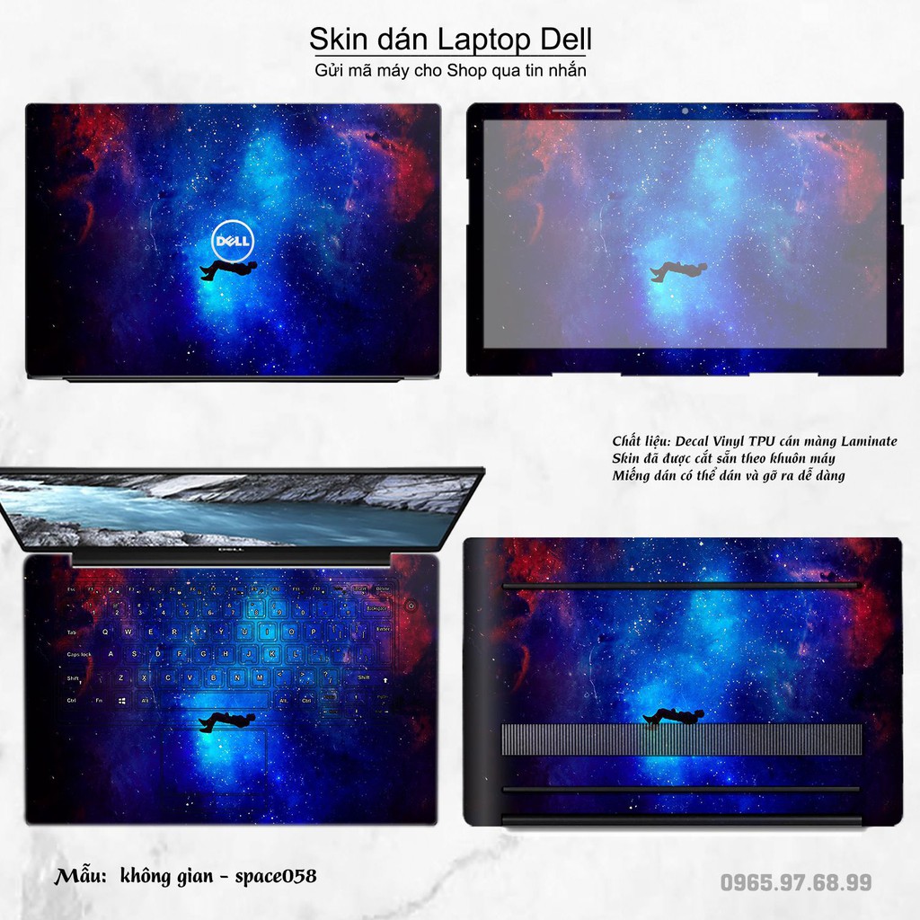 Skin dán Laptop Dell in hình không gian _nhiều mẫu 10 (inbox mã máy cho Shop)