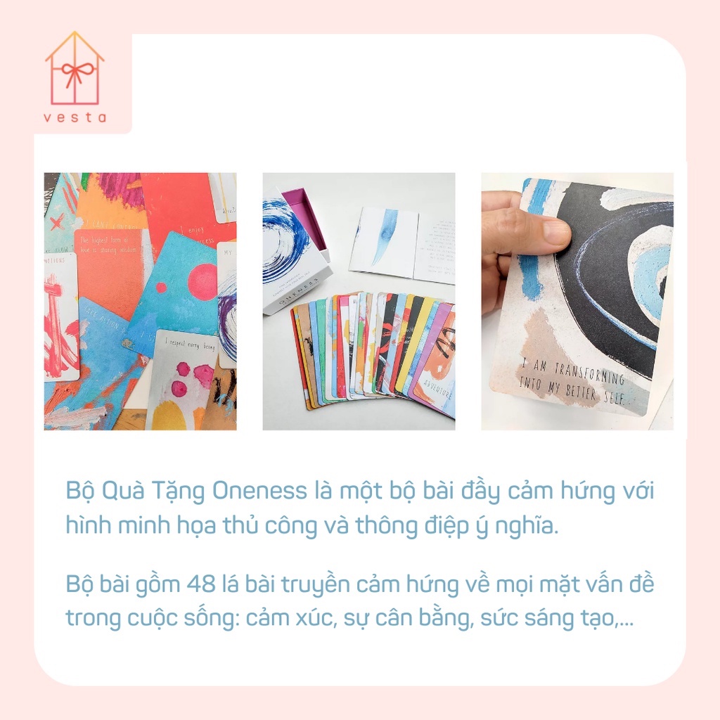 Thẻ bài truyền cảm hứng Oneness | Lá bài thức tỉnh tâm hồn gồm 48 lá