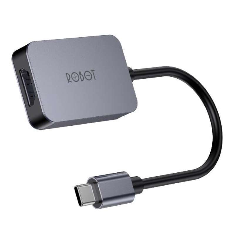 Bộ Chuyển Đổi Type-C Sang HDMI ROBOT HT100 Kết Nối Laptop USB-C Với Máy Chiếu - Hàng Chính Hãng
