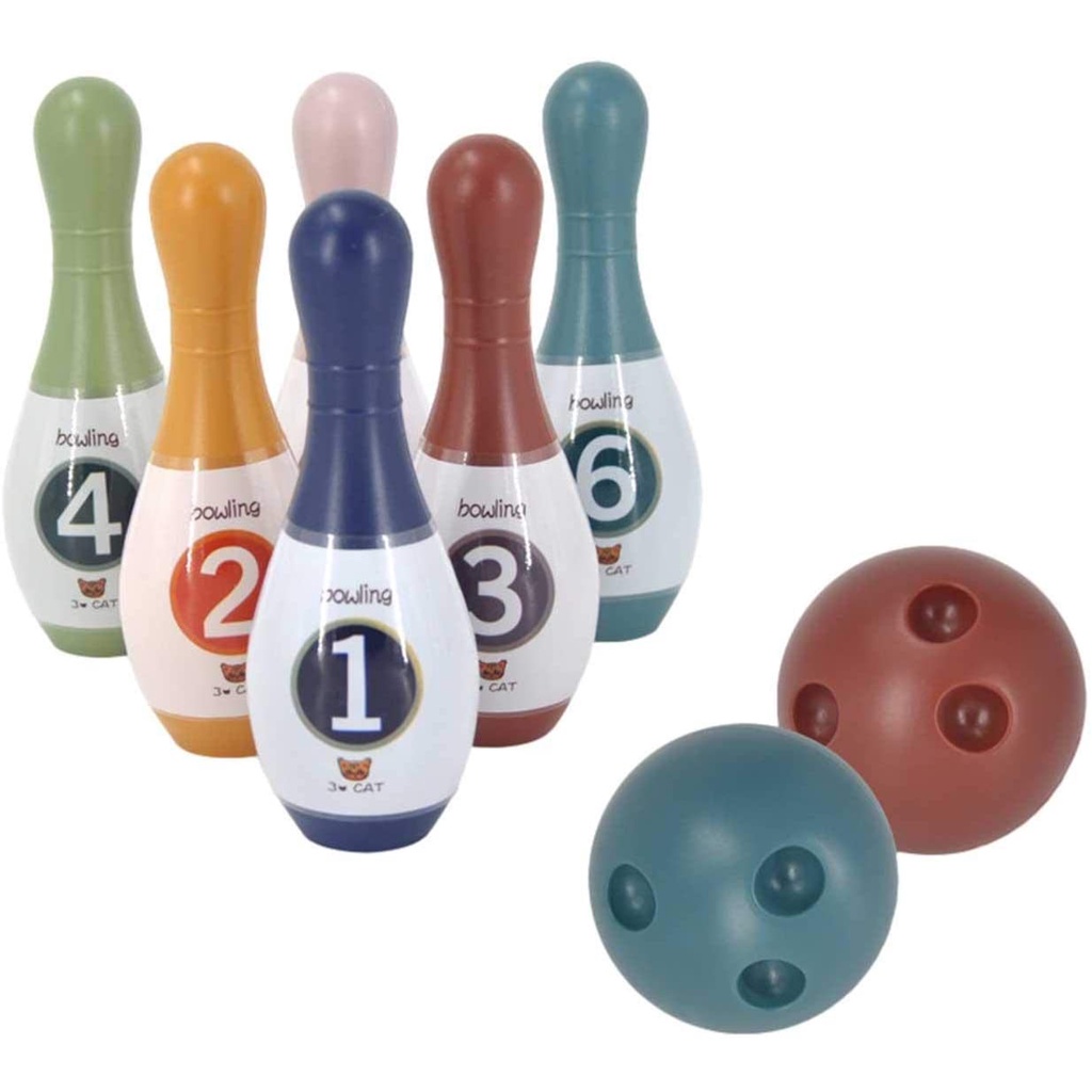 Đồ chơi bowling cho trẻ em, Bộ đồ chơi trò chơi bát 8 mảnh dành cho trẻ em Đồ chơi giáo dục sớm cho trẻ mới biết đi và trẻ từ 2-6 tuổi