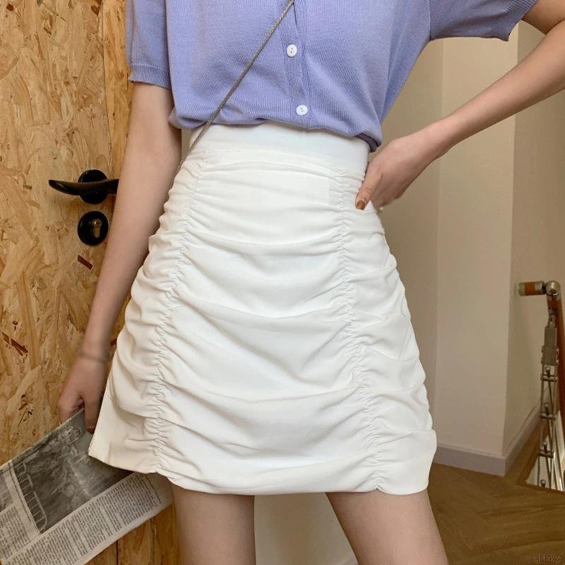 Chân Váy Xếp Ly Lưng Cao Thời Trang Hàn Quốc Dành Cho Bạn Nữ