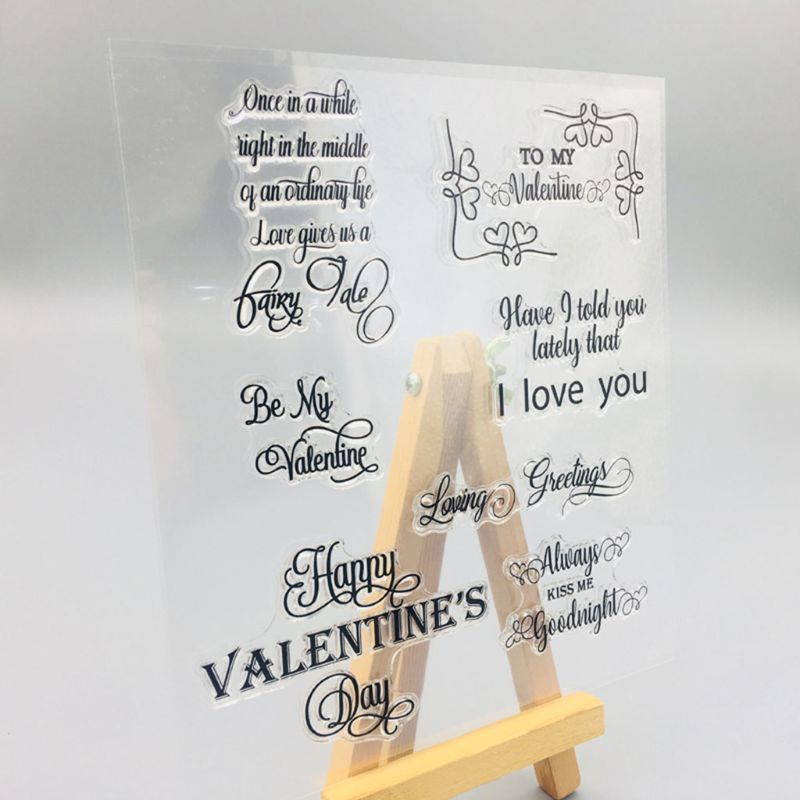 Con Dấu Silicon Trong Suốt Họa Tiết Chữ Happy Valentines Dùng Trang Trí Album Ảnh Thẻ | BigBuy360 - bigbuy360.vn