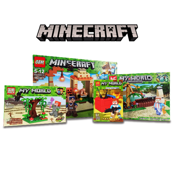 Bô đồ chơi xếp hình LEGO My World Minecraft – Nhựa ABS an toàn - Kích thích sáng tạo phát triển trí tuệ cho bé