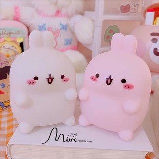 Đèn phòng ngủ hình con thỏ lùn đặt bàn 2 màu đáng yêu