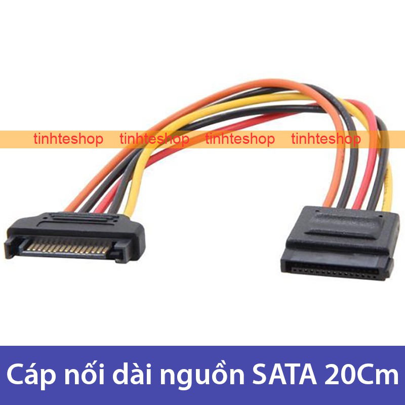 Dây kéo dài nguồn SATA 20Cm 1 đầu đực 1 đầu cái - Dùng nối dài dây nguồn SATA cho ổ cứng 2.5 3.5 inches SSD DVD-R