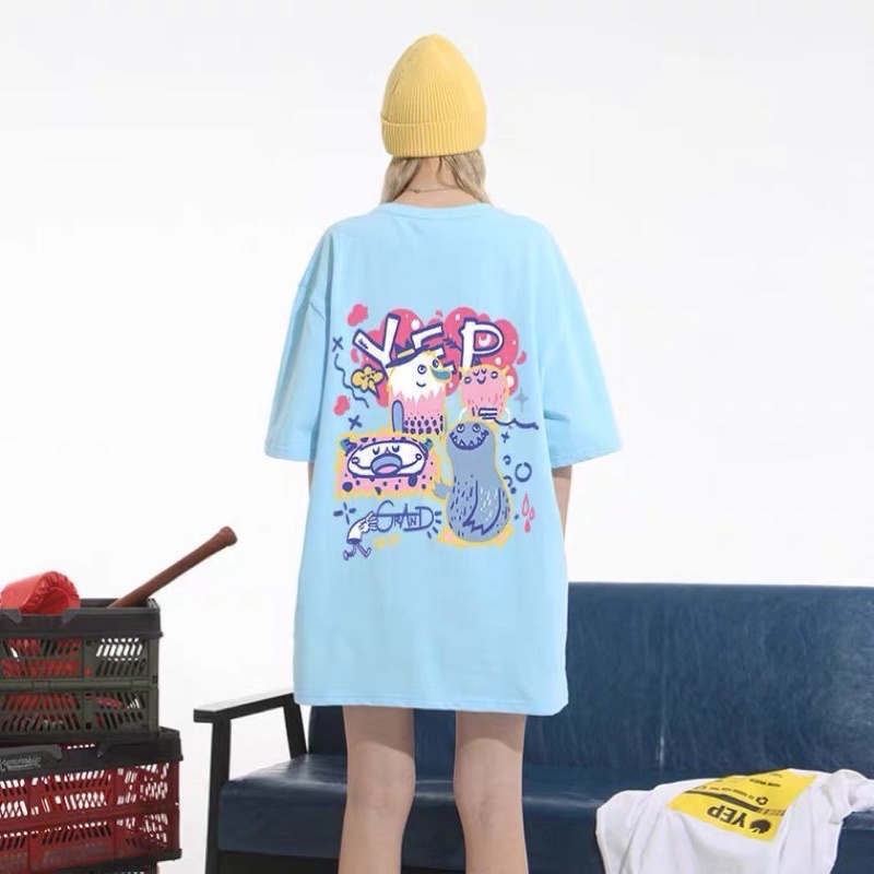 Áo thun tay lỡ nam nữ, áo phông form rộng chất cotton mát mịn thấm hút mồ hôi in hình NASA
