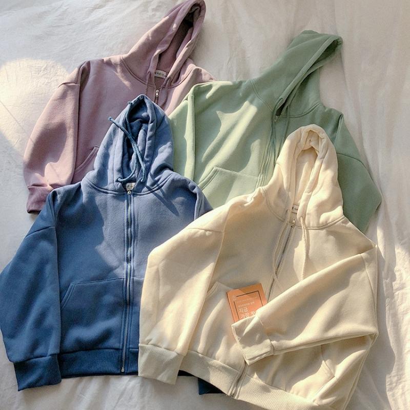 Áo Hoodie Croptop Nữ Cực Tôn Dáng Chất Nỉ Ngoại Cao Cấp Shop COCOSTORE AT05