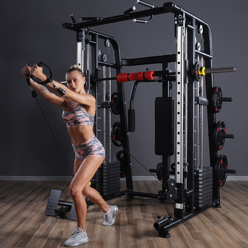 Giàn tập tạ đa năng M-888P với trên 35 bài tập ⚡ Giàn tạ có squat + đẩy tạ + kéo xô + xà đơn-xà kép
