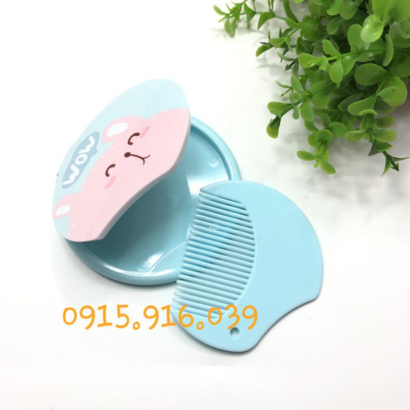 Gương Lược Mini Tròn Dễ Thương