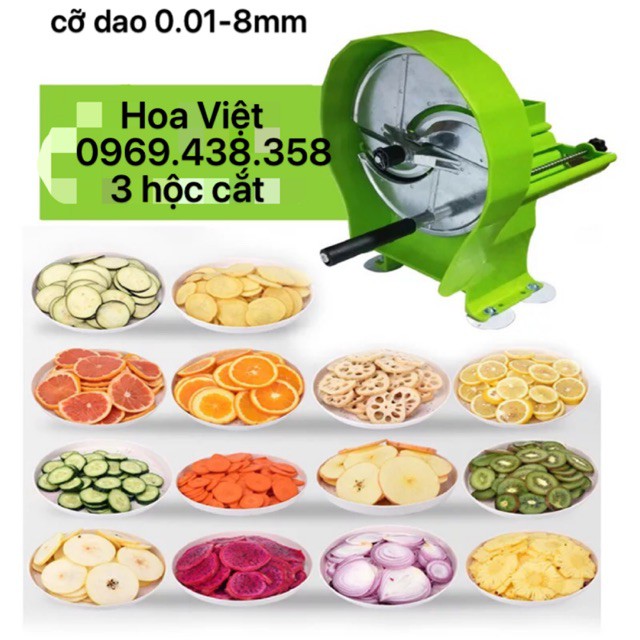 Máy thái lát rau củ quả - thái hành lá cỡ dao 1-8mm