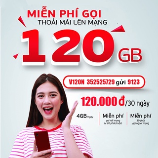 Sim 4G Viettel V120 – 2G/ngày – Tặng 1 cây chọc sim Trọng Phú mobile