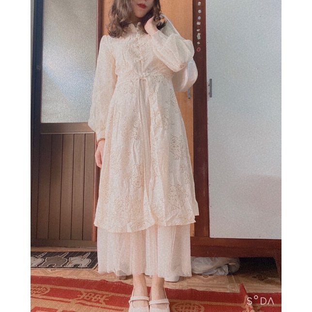 Siêu phẩm váy nàng thơ set 2 món váy áo hàng QC siêu đẹp